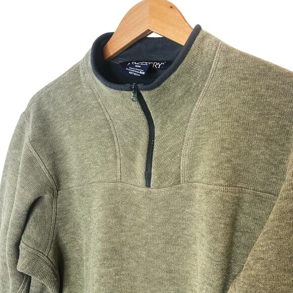 Vintage ARC'TERYX Covert Olive Green Fleece Quarter Zip Polartec Pullover Medium - Picture 2 of 11